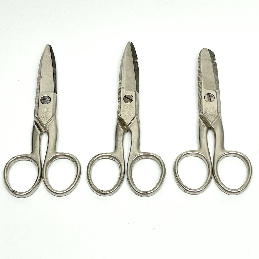 Wiss USA Electricians Lineman Scissors 5-1/4"  Bell System B C & D Vintage 1940s